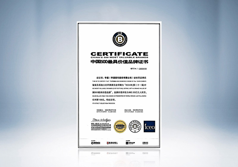 中国500最具价值品牌--证书
